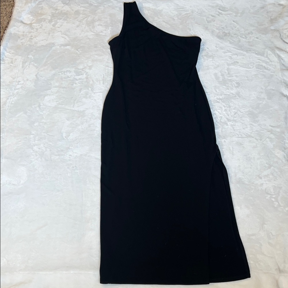 Pink Lily Women’s Black Asymmetrical One-Shoulder Cocktail Dress SZ L